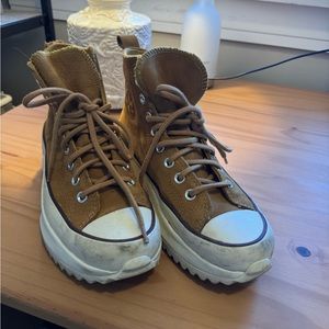 Converse Platforms - Mustard yellow.